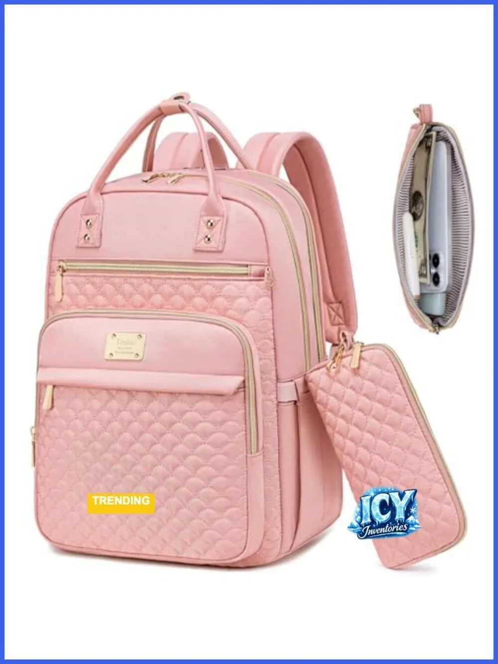 Water Resistant Laptop Backpack with Wallet Large Capacity Travel College